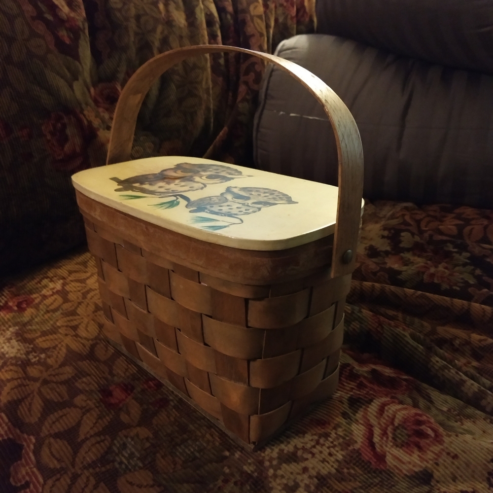 Vintage Owl Basket